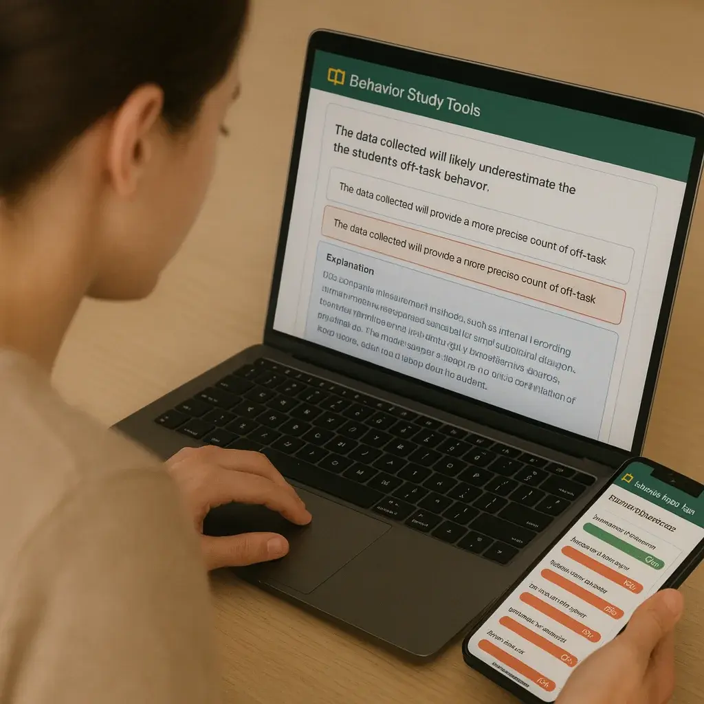 BehaviorSchool Study app for school-based BCBA candidates